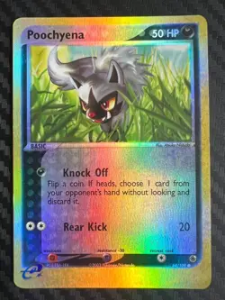Pokemon TCG Poochyena 64/109 EX Ruby & Sapphire Reverse Holo Common LP/MP - Image 1