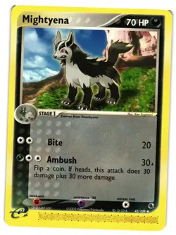 Pokemon TCG Mightyena 42/109 Uncommon Ruby & Sapphire NM - Image 1