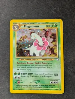 Meganium 10/111 Holo Neo Genesis Pokemon - LP - Image 1