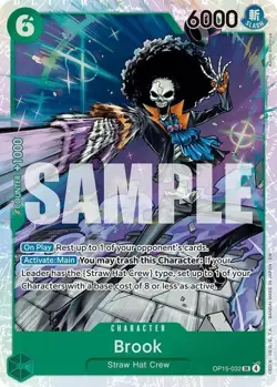 One Piece TCG Brook OP15-032 SR NM English - Image 1