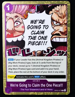 We're Going to Claim the One Piece!!! OP07-077 Foil R 500 Years in the Future NM - Image 1