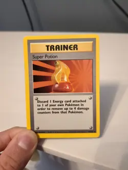 Vintage Pokemon TCG Card Base Set Trainer Super Potion 90/102 Uncommon Pokemon - Image 1