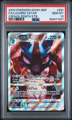 Pokemon 2023 Lucario VSTAR SWSH291 Black Star Promo Crown Zenith GEM MINT PSA 10 - Image 1