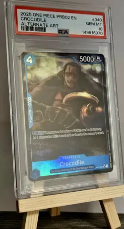 2025 CROCODILE One Piece PRB02-PREMIUM BOOSTER THE BEST- VOL.2 ALT ART PSA 10 GM - Image 1