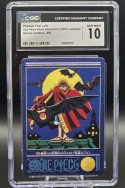 2001 CARDDASS ONE PIECE VISUAL ADVENTURE PART 3 #98 MONKEY D. LUFFY CGC 10 - Image 1