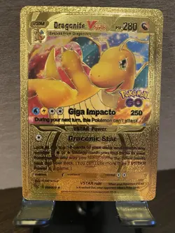 Dragonite Foil Metal Pokemon Pokemon Fan Art Collectible Card Trading - Image 1
