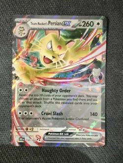TEAM ROCKET'S PERSIAN EX - 150/182 - DESTINED RIVALS - DOUBLE RARE-POKEMON CARD - Image 1