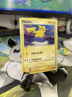 (READ DESC)Pokemon TCG Pikachu Holo Card 12/17 Inverted Back Pop Series 5 (2007) - Image 2