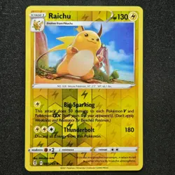 Pokemon RAICHU 050/203 EVOLVING SKIES Reverse Holo - Image 1