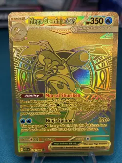 Pokemon TCG Mega Greninja ex Gold Secret Rare 122/086 Chaos Rising NM Condition - Image 1