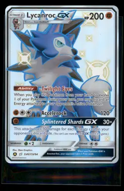 LYCANROC GX SV67/SV94 SHINY GX RARE HIDDEN FATES SHINY VAULT POKEMON HOLO NM - Image 1