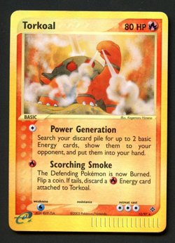 Torkoal 12/97 EX Dragon Lightly Played Reverse Holo Rare Pokemon Card - Image 1