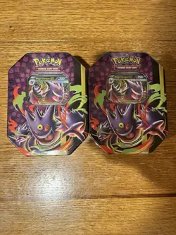 Pokemon TCG Mega Moonlit Tin Mega Gengar ex Sealed Lot Of 2 New - Image 1