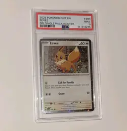 Pokemon TCG Eevee SVP #200 Scarlet & Violet Promo Cosmos Holo PSA 9 English 2025 - Image 1