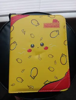 Pokemon Pikachu TCG Games Card Binder 50 Sleeves 4-Pocket Holds 400 Trading Card - Image 1