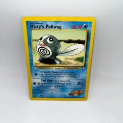 Misty's Poliwag 87/132 Common Gym Heroes Pokemon Unlimited Moderately Played - Image 1