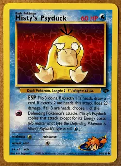 Pokemon TCG Misty's Psyduck 90/132 Gym Challenge Regular Unlimited (NM) - Image 1