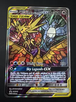 Moltres & Zapdos & Articuno GX SM210-Holo Promo-Pokemon- Stained Glass Birds - Image 1