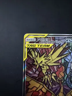 Moltres & Zapdos & Articuno GX SM210-Holo Promo-Pokemon- Stained Glass Birds - Image 2