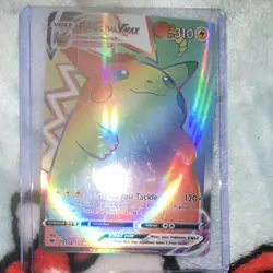 Pikachu VMAX 188/185 Secret Rare Rainbow Full Art Holo - Vivid Voltage - Image 3