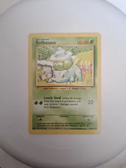 Vintage Pokemon Card - 1995 Pokemon TCG - Base Set 2 BULBASAUR MINT 67/130 NM - Image 1