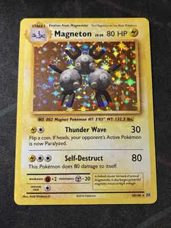 Pokemon TCG Magneton 38/108 Holo Rare XY Evolutions (HOLO BLEED) - Image 2