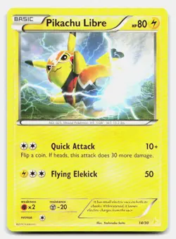 Pikachu Libre (14 14/30 XY Trainer Kit: Pikachu Libre & Suicune Pokemon NM - Image 1