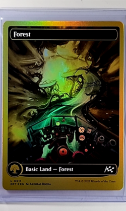 2025 MTG Magic The Gathering DFT Aetherdrift First Place Foil #511 Forest - Image 1