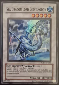 YuGiOh Sea Dragon Lord Gishilnodon Super Rare RGBT-EN044 - Image 1