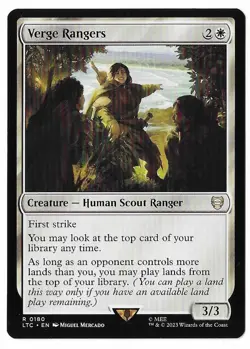 MTG Verge Rangers Lord of the Rings Commander (LTC) Rare Magic #0180 Unplayed - Image 1