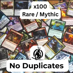 x100 Magic: The Gathering Rare/Mythic Card Lot - No Duplicates - Near Mint - Image 1