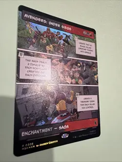 Avengers: Under Siege (Borderless) Marvel Super Heroes Foil Mtg M/NM RARE 306 - Image 2