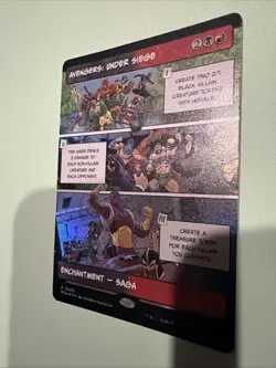 Avengers: Under Siege (Borderless) Marvel Super Heroes Foil Mtg M/NM RARE 306 - Image 3