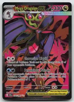 Mega Dragalge ex 104/086 Holo Ultra Rare Chaos Rising Pokemon Holo Near Mint - Image 1