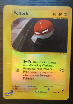 Pokemon Aquapolis Voltorb Reverse Holo 115/147 LP - Image 1