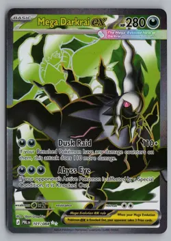 Mega Darkrai ex 101/084 UR PRINT ERROR REAR Pitch Black Pokemon Holo Near Mint - Image 1