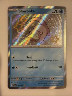 Pokemon TCG Slowpoke 116/091 Paldean Fates Shiny Rare Holo English 2024 HP 70 - Image 1