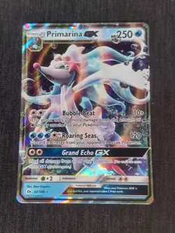Pokemon Primarina GX 42/149 SM Base Set Ultra Rare Holo GX 250HP Water 💎 - Image 1