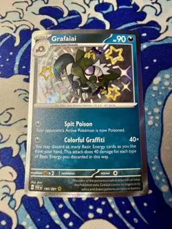 Grafaiai #190/091 Pokemon TCG SV: Paldean Fates Baby Shiny Rare NEAR MINT NM✨ - Image 1