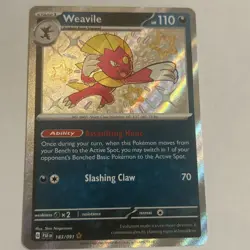2024 Pokemon Paldean Fates Shiny Weavile #183/091 - Image 1