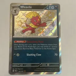 2024 Pokemon Paldean Fates Shiny Weavile #183/091 - Image 2