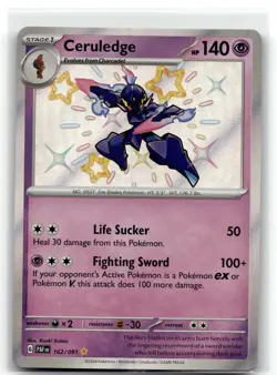 Ceruledge 162/091 Shiny Rare Paldean Fates Pokemon Holo NM - Image 1