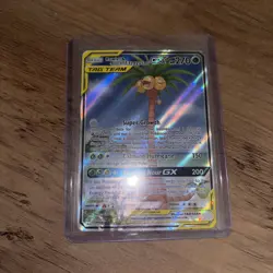 The Pokemon Company Rowlet & Alolan Exeggutor GX TAG TEAM 215/236 DAMAGED - Image 1