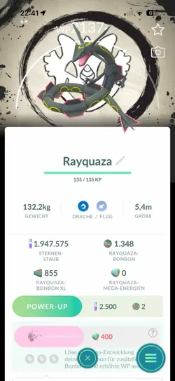 !!!Pokemon GO ✨Shiny Rayquaza mit BG - Image 1
