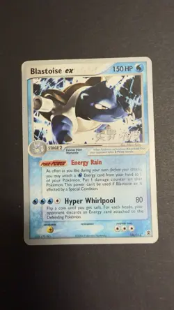 Pokemon TCG World Championships 2006 Blastoise Ex 104/112 HP Heavily Played - Image 1
