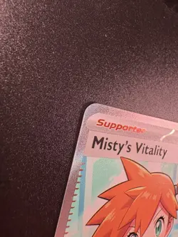 Pokemon TCG 🔥PITCH BLACK Misty's Vitality 🖤111/084 Full Art Holo Rare - Image 3