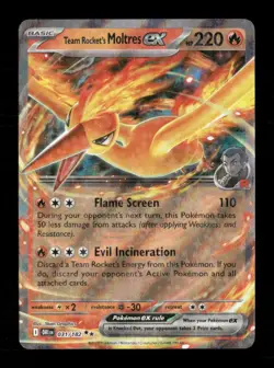 Team Rocket's Moltres ex 031/182 Destined Rivals NM/M Pokemon - Image 1