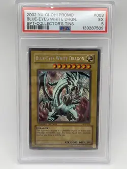 Yu-Gi-Oh! TCG Blue Eyes White Dragon Promo Collectors Tin BPT-003 PSA 5 - Image 1