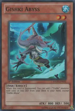 Yugioh! MP Gishki Abyss - HA05-EN031 - Super Rare - 1st Edition Moderately Playe - Image 1