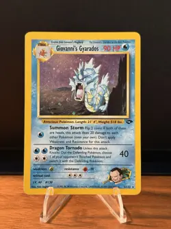 Pokemon TCG - Giovanni's Gyarados Gym Challenge HOLO 5/132 LP (+) Condition - Image 1